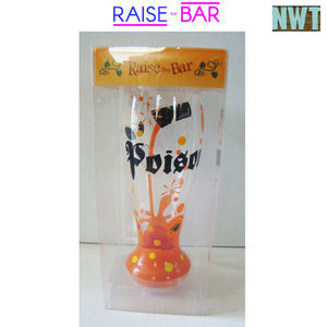 Raise The Bar Hand Painted Beer Glass Halloween